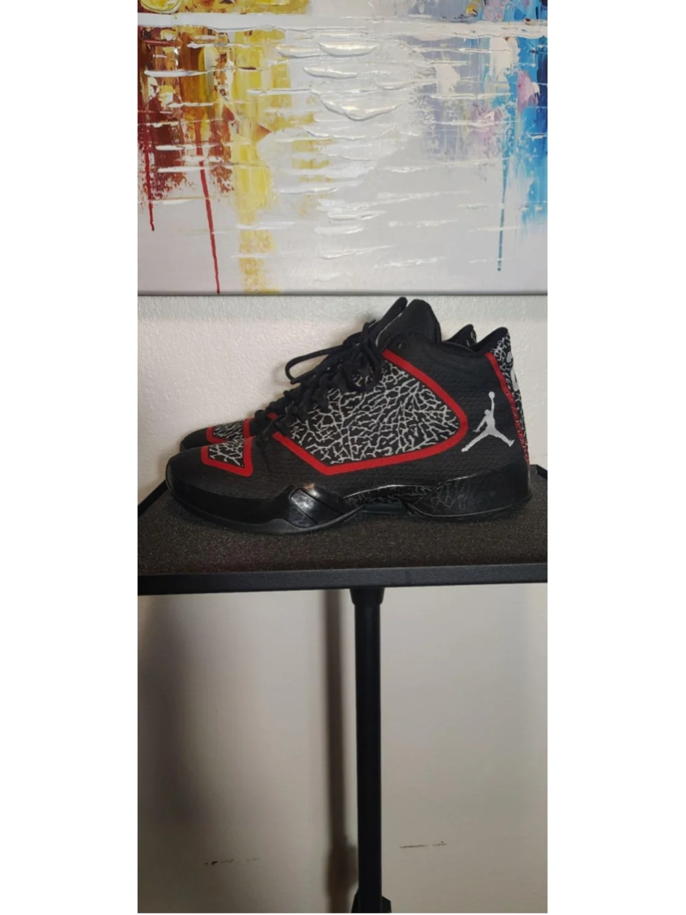 Jordan Air Jordan Shoes Mens Size 10.5 Black Red Mid Top Sneakers 695515-023